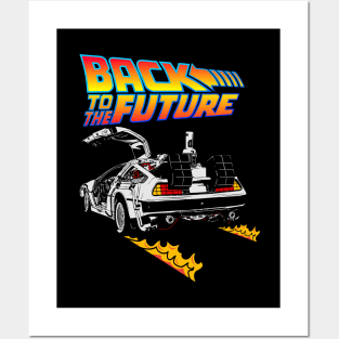 Back to the Future DMC Delorean Posters and Art